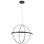 Elan Lighting - Elan Lighting Arvo - 31.5" 1 LED Chandelier, Matte Black Finish - A fetching look that seems to softly spin in placeArvo 31.5" 1 LED Cha Matte Black *UL Approved: YES Energy Star Qualified: n/a ADA Certified: n/a  *Number of Lights: Lamp: 1-*Wattage: LED bulb(s) *Bulb Included:Yes *Bulb Type:LED *Finish Type:Matte Black