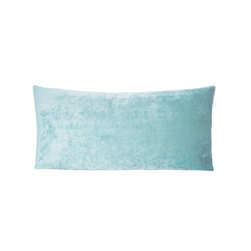 DECORATIVE PILLOWS MIAMI - Velvet Lumbar Pillow, Turquoise, 22"x12" - Decorative Pillows