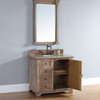 Driftwood Single Vanity With Rustic Stone Top, 36"