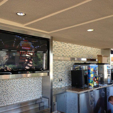 Resort Outdoor Bar TV Enclosure