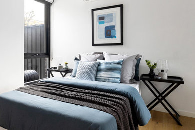 Example of a bedroom design in Melbourne