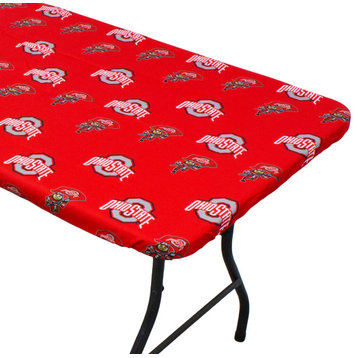 Ohio State Buckeyes 6' Table Cover, 72"x30", 72" X 30"