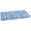 Noble Grey Nelson Commodore Blue Outdoor/Indoor Corded Bench Cushion 45 x 18 x 2
