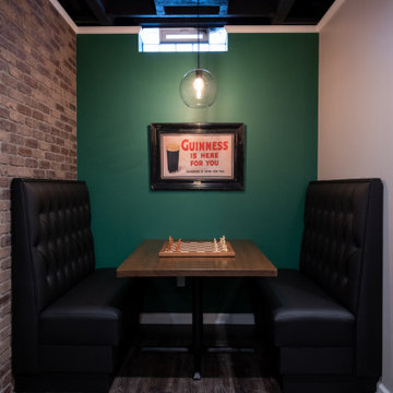 Finished Basement with Irish Themed Bar, Gym, Bathroom and Gamer Area in Canton,