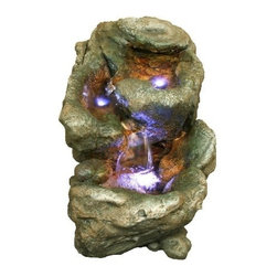 9 inch Natural Stone Finish Tabletop Fountain - Indoor Fountains