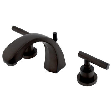 Kingston Brass Widespread Bathroom Faucet With Brass Pop-Up, Oil Rubbed Bronze