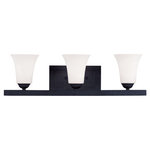 Livex Lighting - Ridgedale Bath Light, Black - Bring a simple, yet eye-catching style into your home with this lovely bathroom light. The geometric design will add interest to powder rooms and bathrooms. Finished in black, this design will bring light for years to come.�