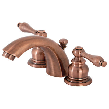 Kingston Brass KB946AL Victorian Widespread Bathroom Faucet, Antique Copper