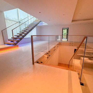 Project #126 | Contemporary Staircases with Integrated LEDs & Glass Railing