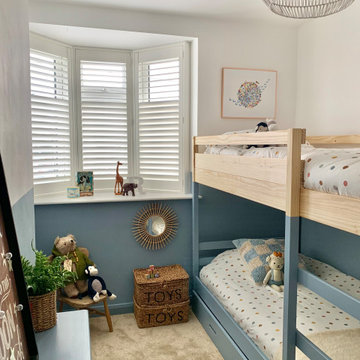 Boys Blue Bedroom with Bunks