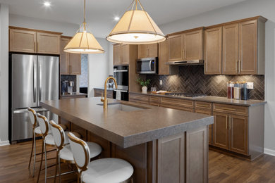 Example of a transitional kitchen design in Indianapolis