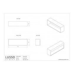 LUSSO STONE SOLID SURFACE STONE RESIN STORAGE CUBE MATT FINISH 900 SQUARE - Products
