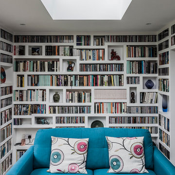 Private Residence Twickenham, Bespoke CD Collection Wall to Wall Shelving Unit