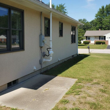 Side-Yard Active Radon Mitigation Installation
