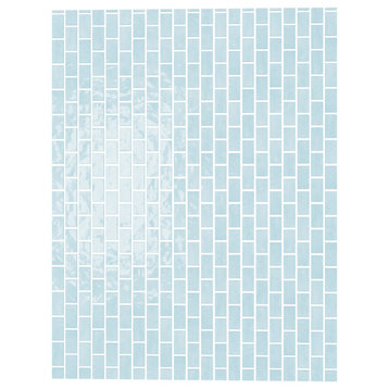 Anacleto Ceramic Pressed 1"x2" Mosaic Tile, Light Blue