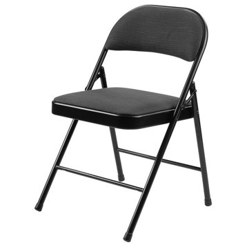 Commercialine 900 Fabric Folding Chair, Star Trail Black, Set of 4