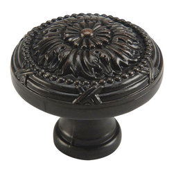 Cosmas - Cabinet Round Knob, 1-1/4" Diameter, Set of 25, Oil Rubbed Bronze - Cabinet And Drawer Knobs