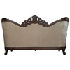 ACME Devayne Sofa With 6 Pillows, Fabric/Dark Walnut