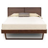 Contour King Bed Without Shelf Nightstands, Walnut