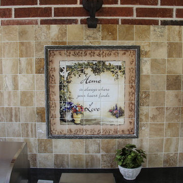Outdoor Kitchen, Fire Feature, and Stamp Overlay in Humble