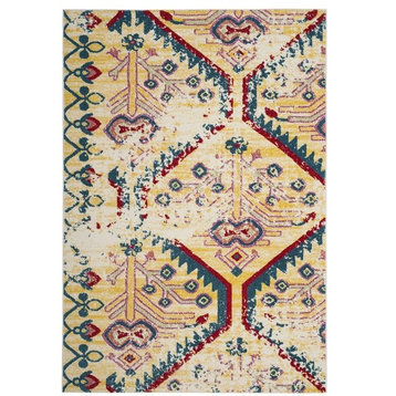 Safavieh Watercolor Wtc698G Rug, Light Yellow/Blue, 2'2"x8'