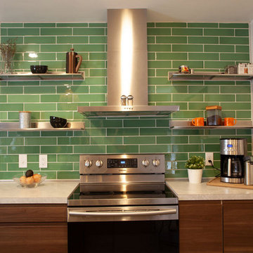 Modern Waterfall Kitchen