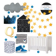 Guest Picks: A Modern Boy's Nursery in Blue, Navy, Black and Gold