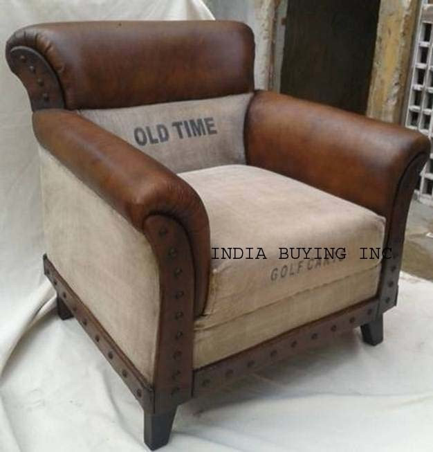 Industrial leather and canvas furniture from India buying inc