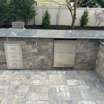 Outdoor Kitchen, Patio, Walkway and Landscape