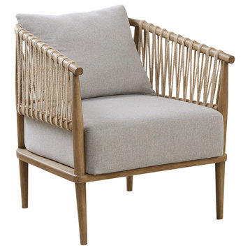 Madison Park Odessa Natural Cabin Jute Twine Rope Lounge Accent Chair