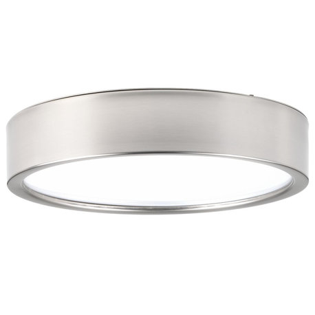 Progress Lighting Portal 1-Light Flush Mount, Brushed Nickel, 9"x2.5", Brushed Nickel, 13"x2.5"