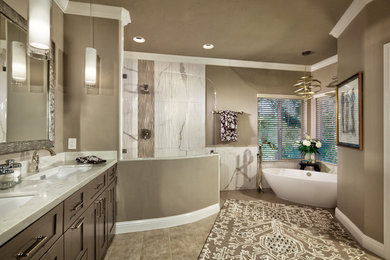 Inspiration for a large transitional bathroom remodel in Sacramento