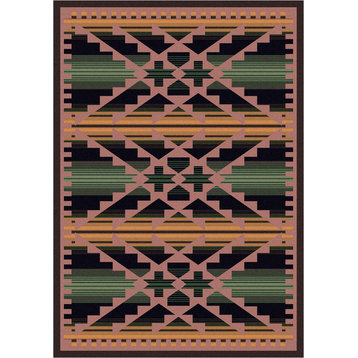 Saddle Blanket Rug, Periwinkle, 7'8x10'9