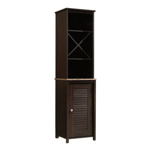 Sauder Peppercorn Linen Tower In Cinnamon Cherry Transitional Pemberly Row Linen Tower Cinnamon Cherry