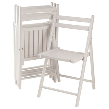 Ergode Robin 4-Piece Folding Chair Set, White