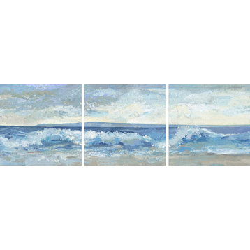 Great Waves Triptych, 54"x18"