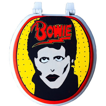 David Bowie Hand Painted Toilet Seat, Elongated
