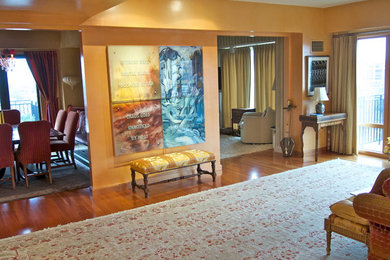 Living room - eclectic living room idea in Boston