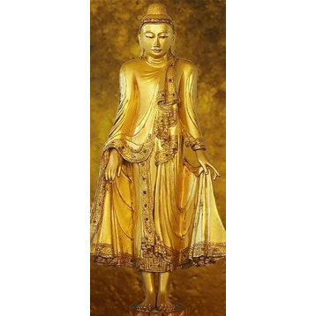 Standing Buddha Mural DM512 by Ideal Decor