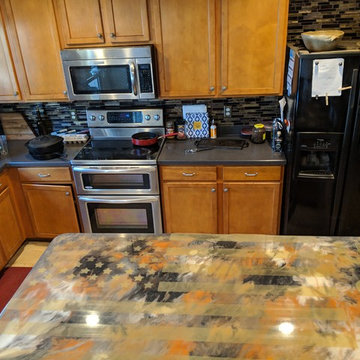 American Flag Epoxy Counter Top
