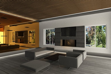 Inspiration for a contemporary living room remodel in Los Angeles