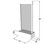 Harmony River Center Mount Water Fountain, Blue Glass, Stainless Steel, Standard