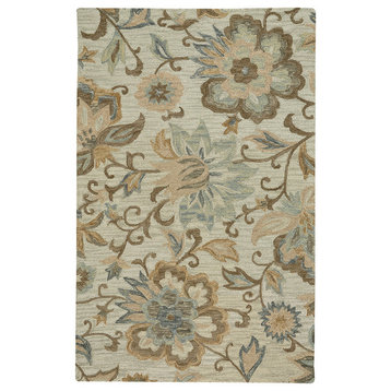 Lincoln Hand Tufted 3'6"x5'6" Wool Area Rug, Blooming Multi