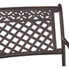 GDF Studio Bainbridge Outdoor Antique Copper Cast Aluminum Bench