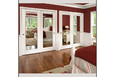 Inspiration for a modern bedroom remodel in Seattle
