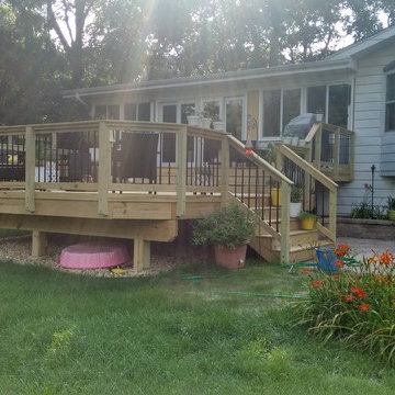 Wood Deck and Patio Combination in Winfield, IL