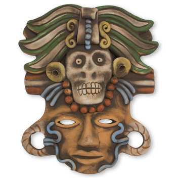 Death Cult Priest Ceramic Mask, Mexico