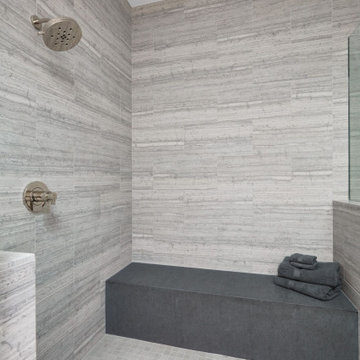 Haisa Blue Honed Marble Shower