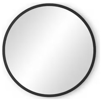 Umbra 1008243 Hub 24" Circular Flat Accent Mirror - Black