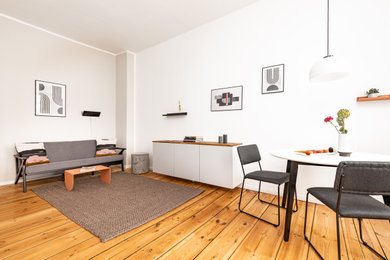 This is an example of a scandinavian living room in Berlin.